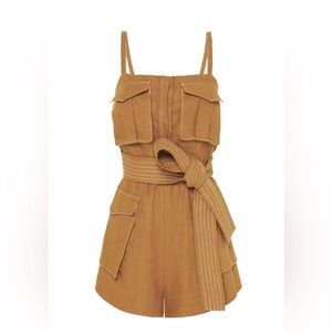 Shona Joy Utility Playsuit - Nutmeg
